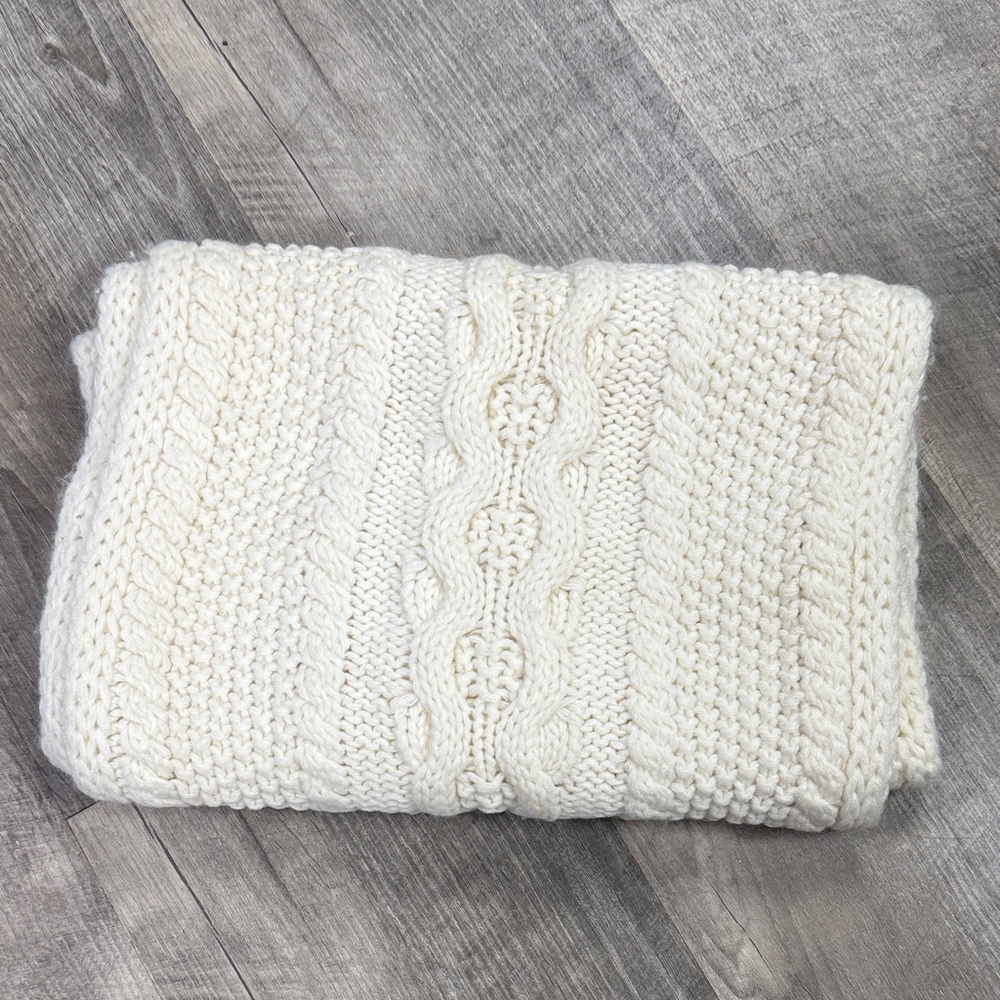 Calvin Klein Cream Knit Scarf